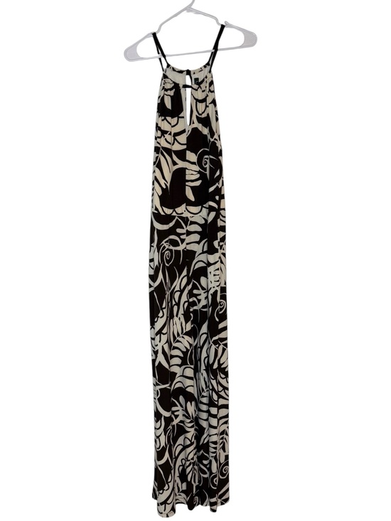 Ralph Lauren Pants - Ralph Lauren Brown & Cream Abstract Print Maxi Dress